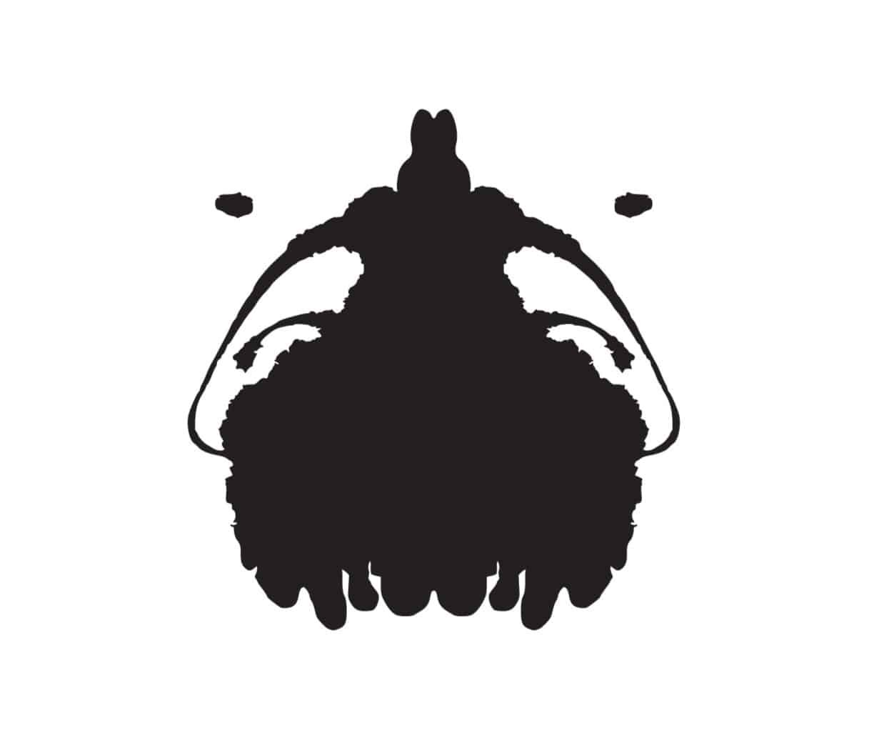 Collection of Rorschach test inkblots. Vector illustration