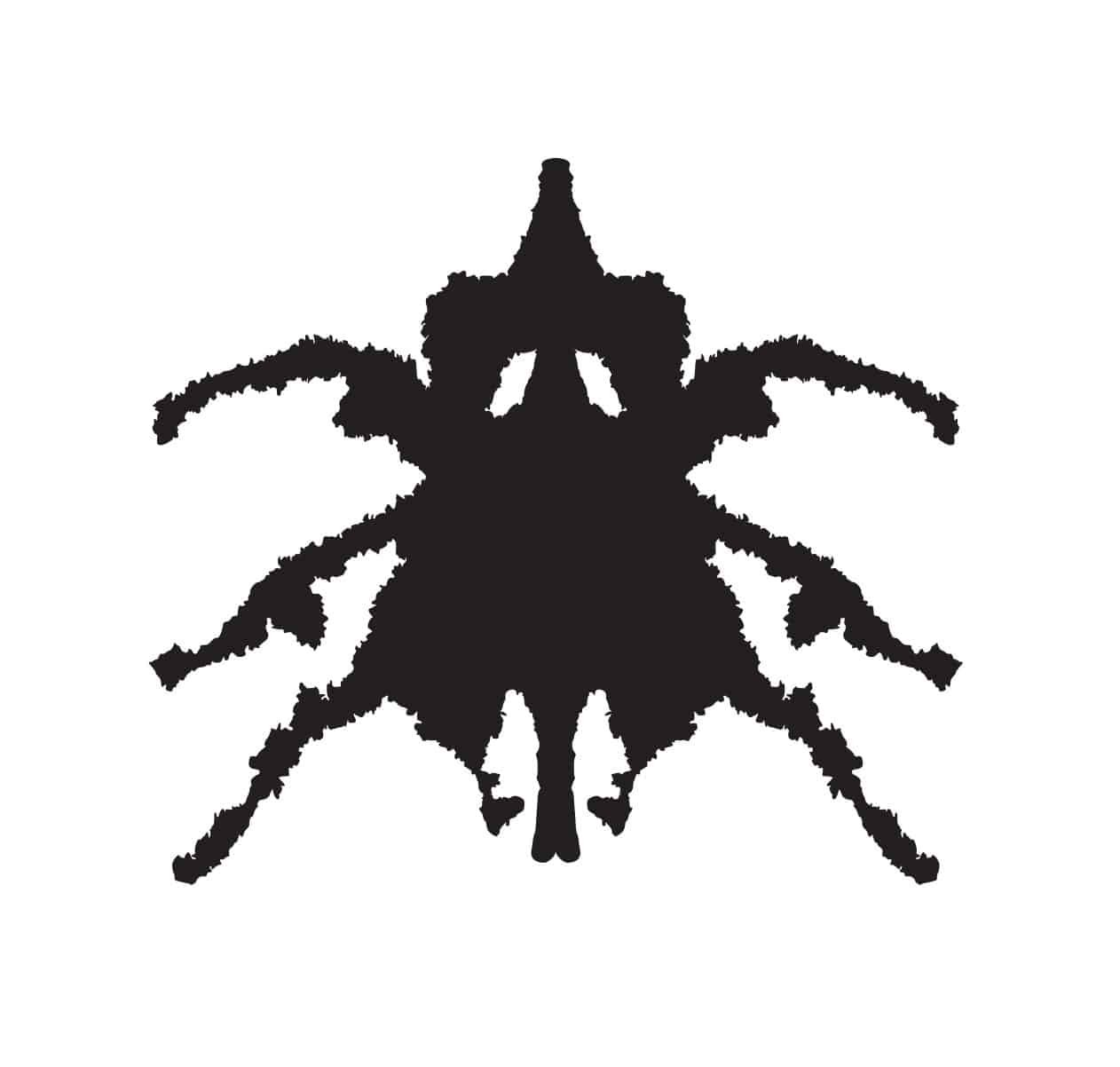 Collection of Rorschach test inkblots. Vector illustration