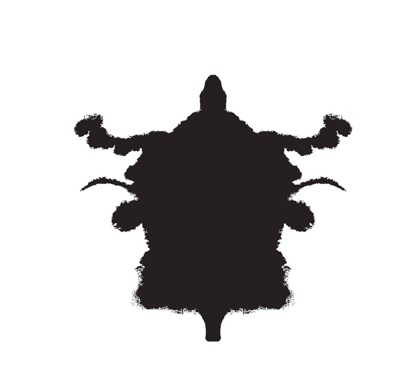 Collection of Rorschach test inkblots. Vector illustration