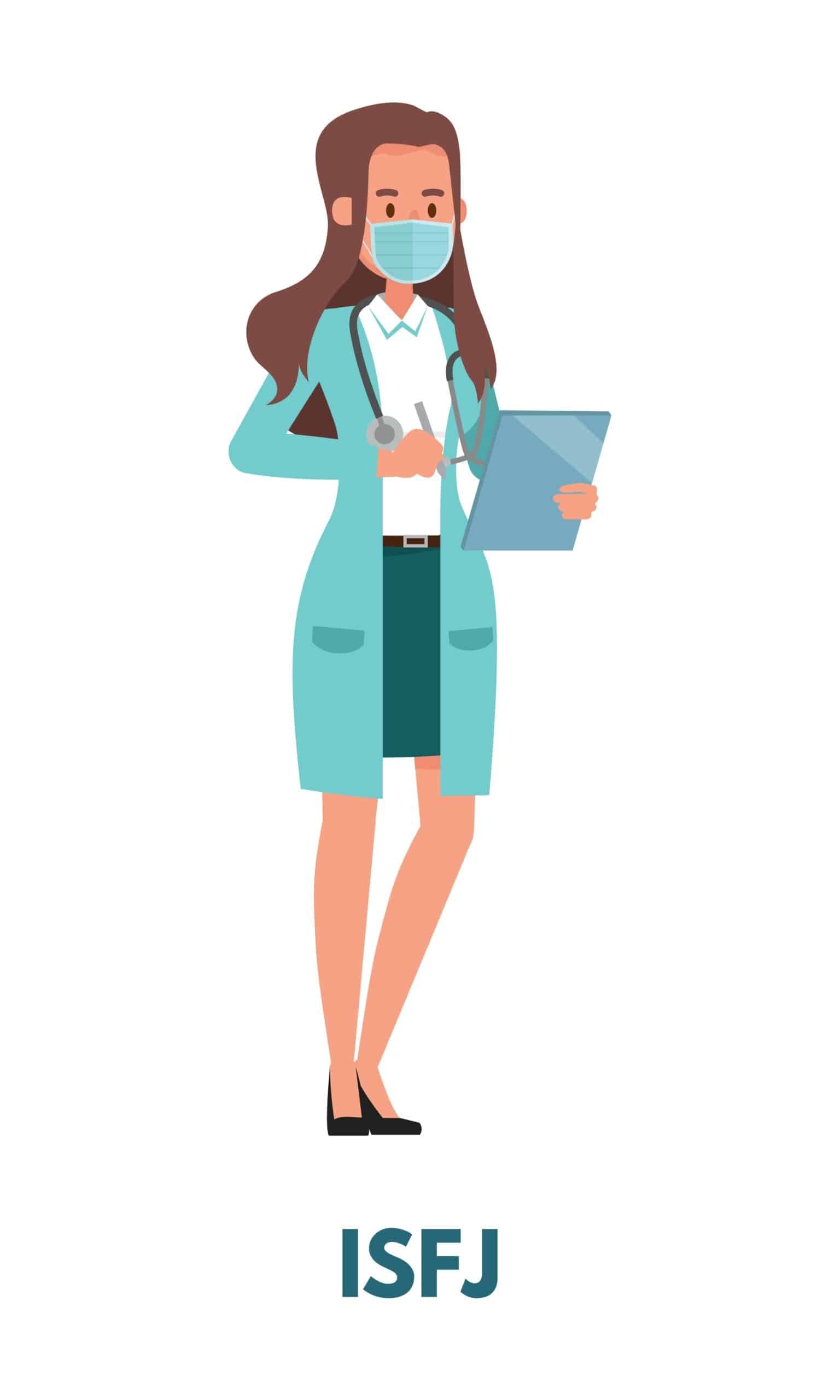 Medical,Team,Woman,Nurse,In,Blue,Clothing,Represents,Isfj,Sentinels
