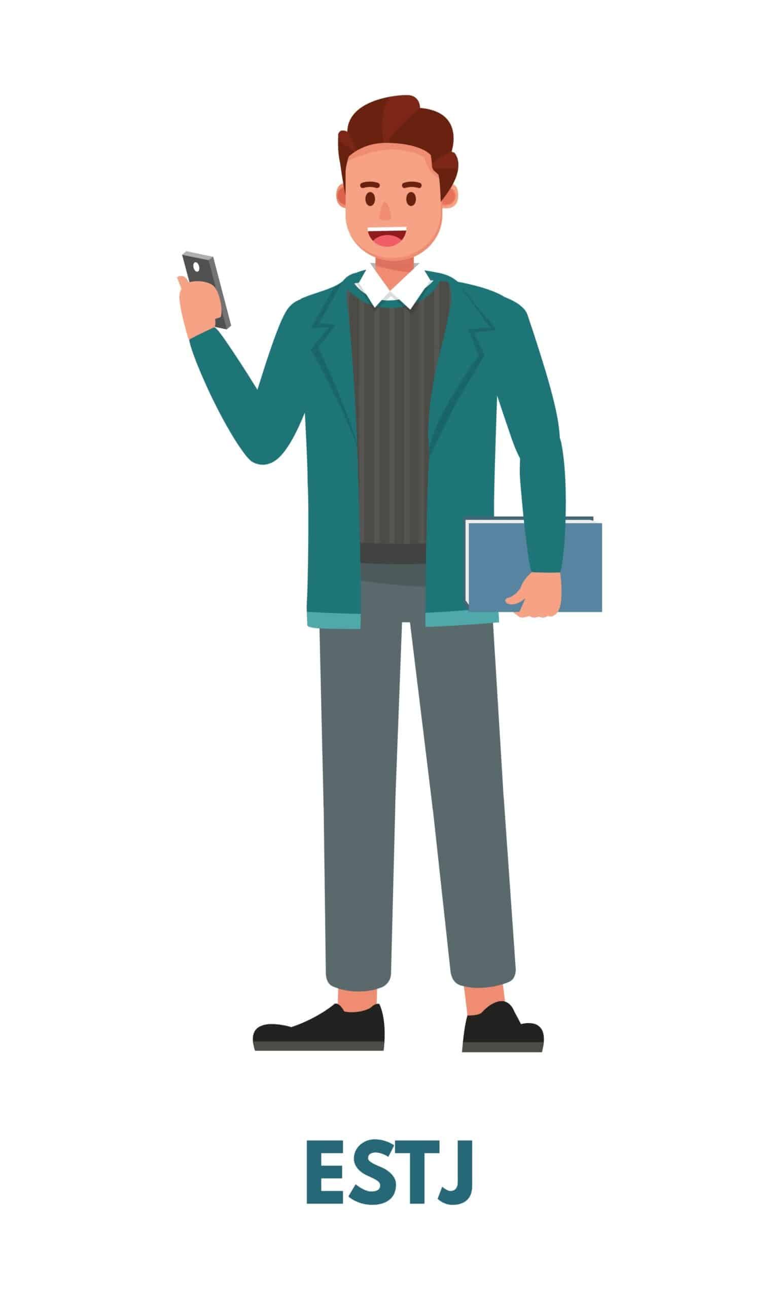 Executive,Man,In,Blue,Suit,Clothing,Holding,A,Phone,And