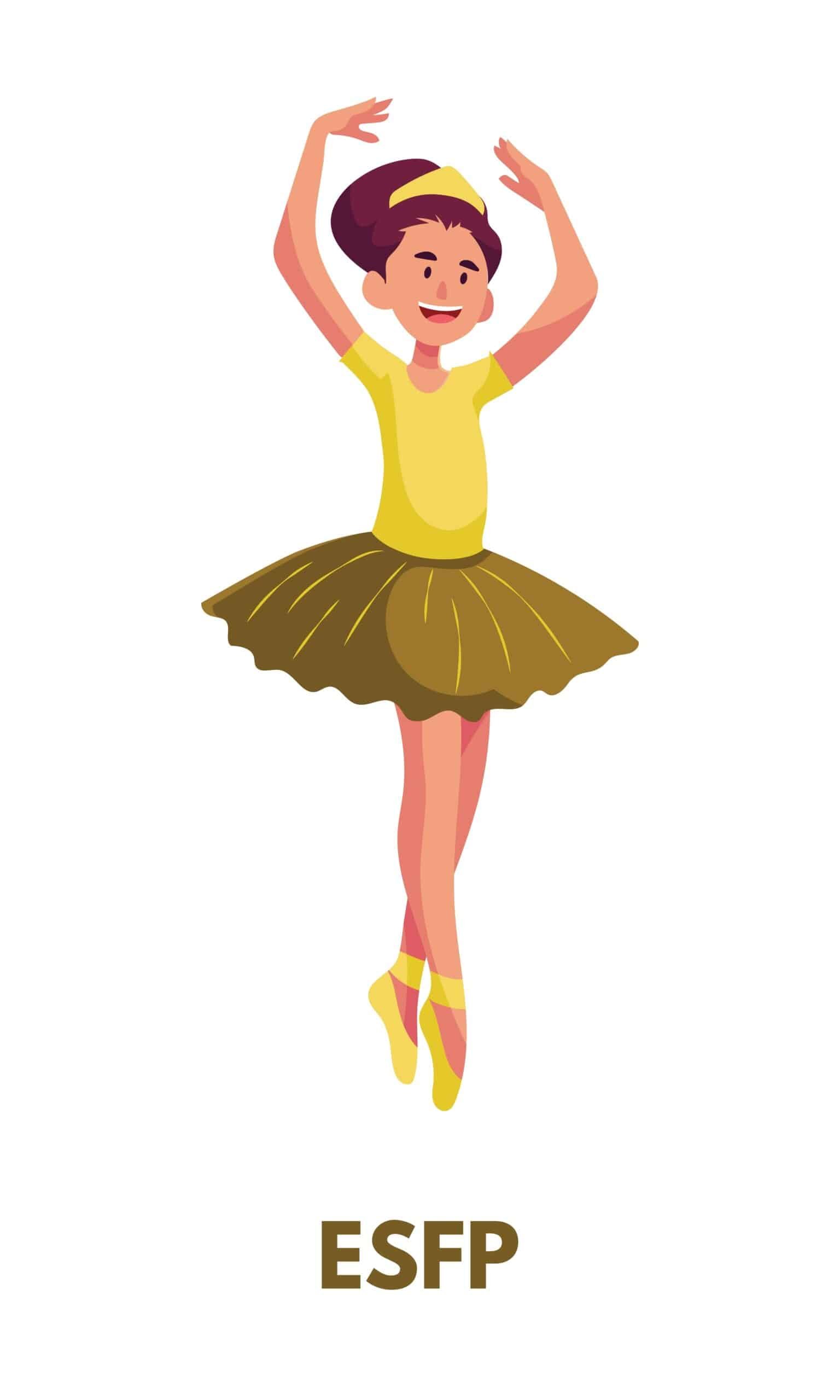 Dancing,Entertainer,Woman,In,Yellow,Tutu,Dress,Ballet,Clothing,Representing