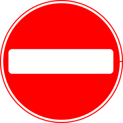do not enter sign