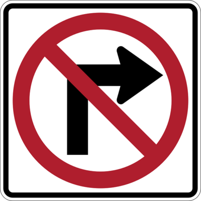 no right turn