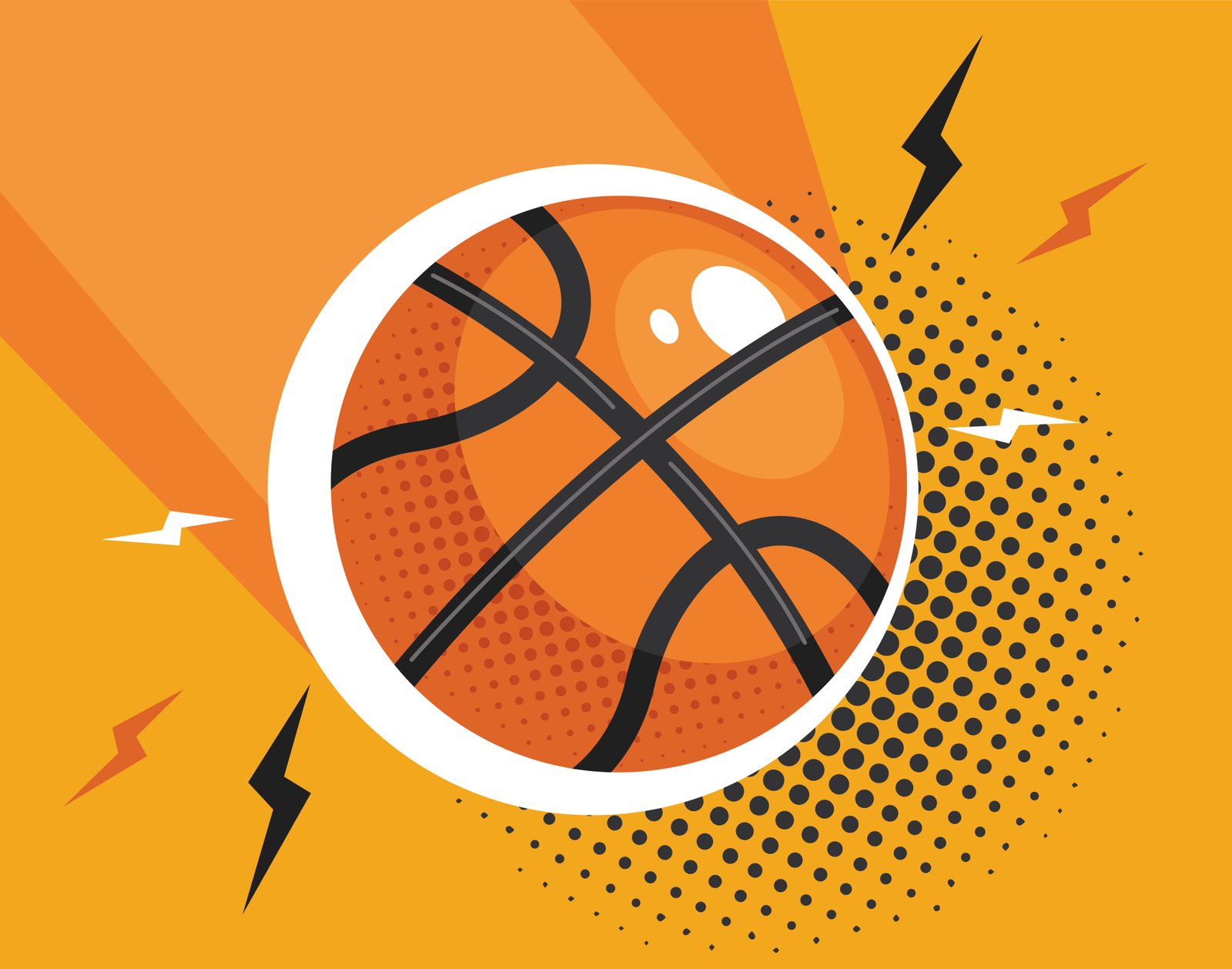 basketball sport balloon poster